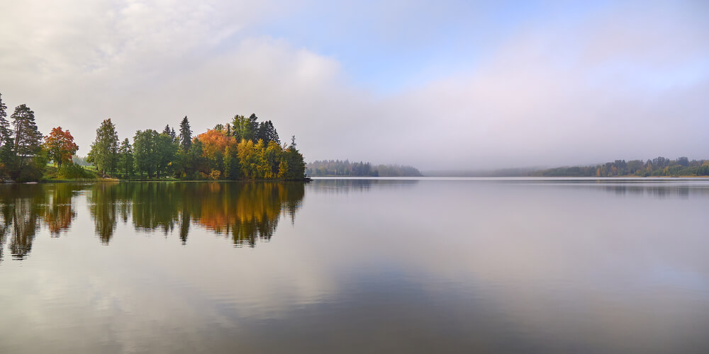 Lake Tuusulanjärvi in Järvenpää, Finland