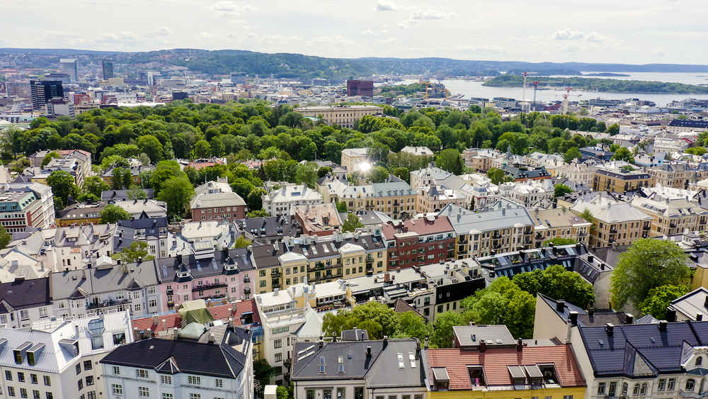 Sicht auf den Schlosspark in Oslo 
