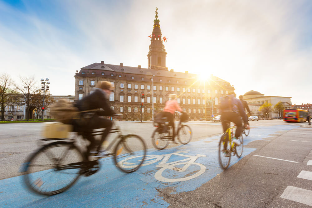 Fahrradfahren in Kopenhagen, Dänemark