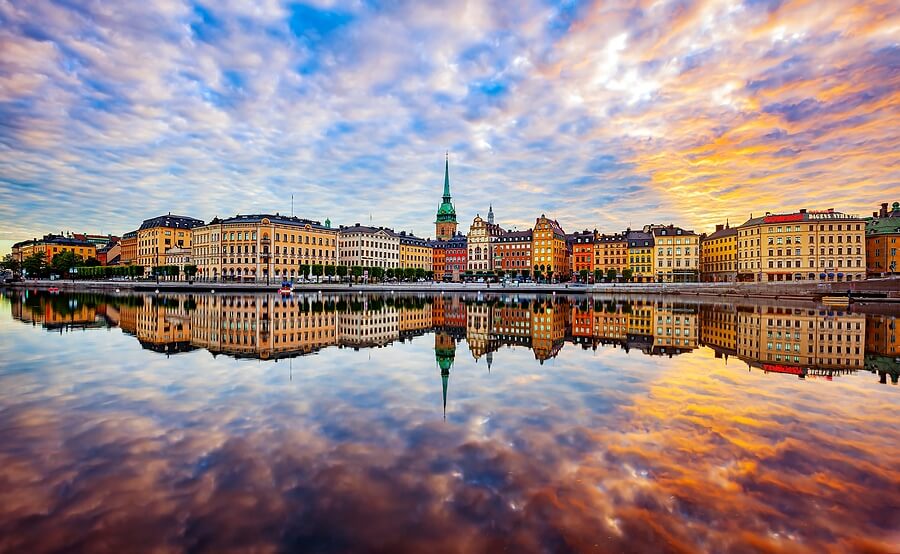 Stadtblick von Stockholm, Schweden