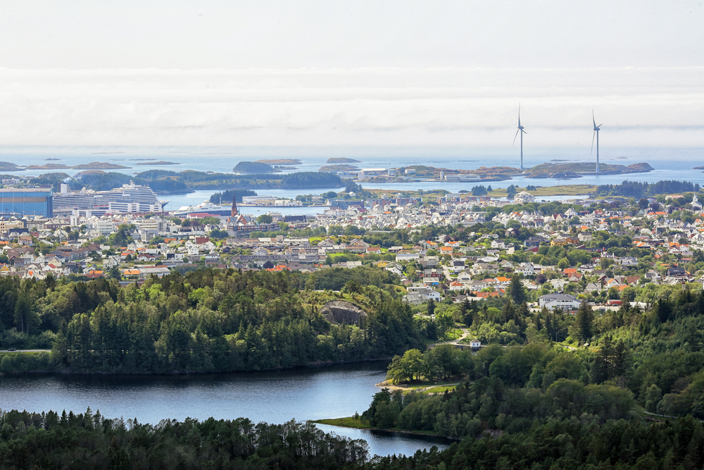 Haugesund Norwegen von oben