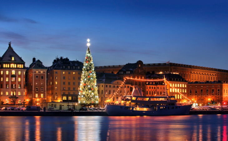 Stockholm während der Weihnachtszeit