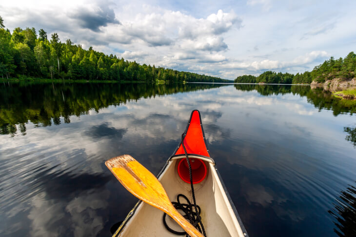 Kanutour in Schweden