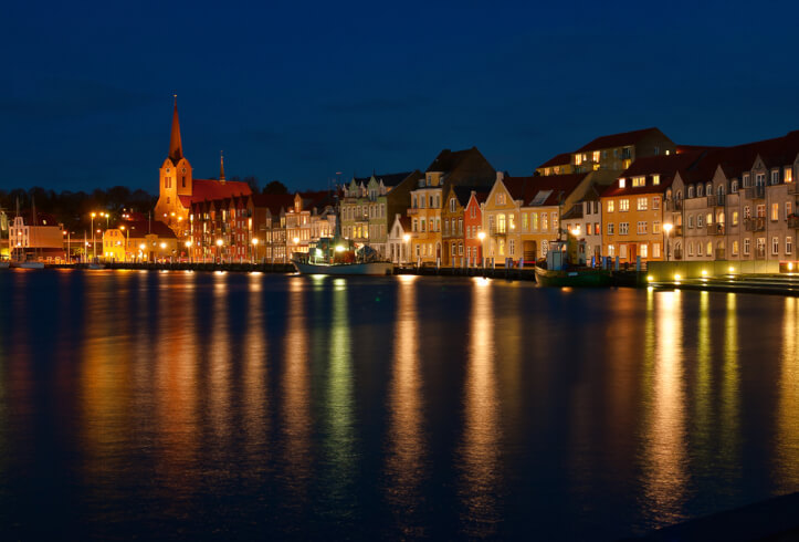 Sonderburg bei Nacht