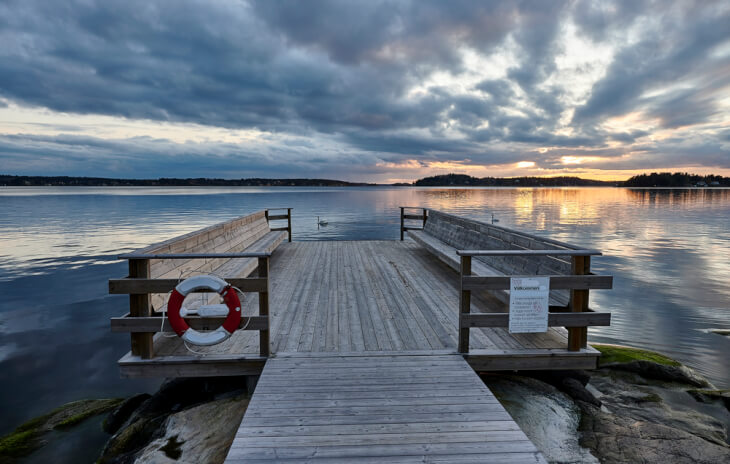 Sonnenuntergang auf Värmdö