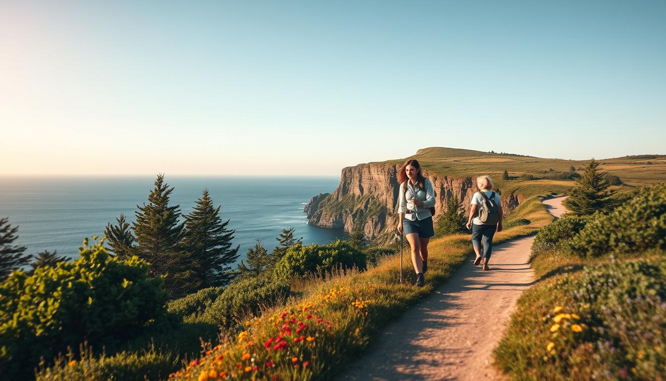 A breathtaking landscape of Höga Kusten, showcasing its stunning nature reserves...