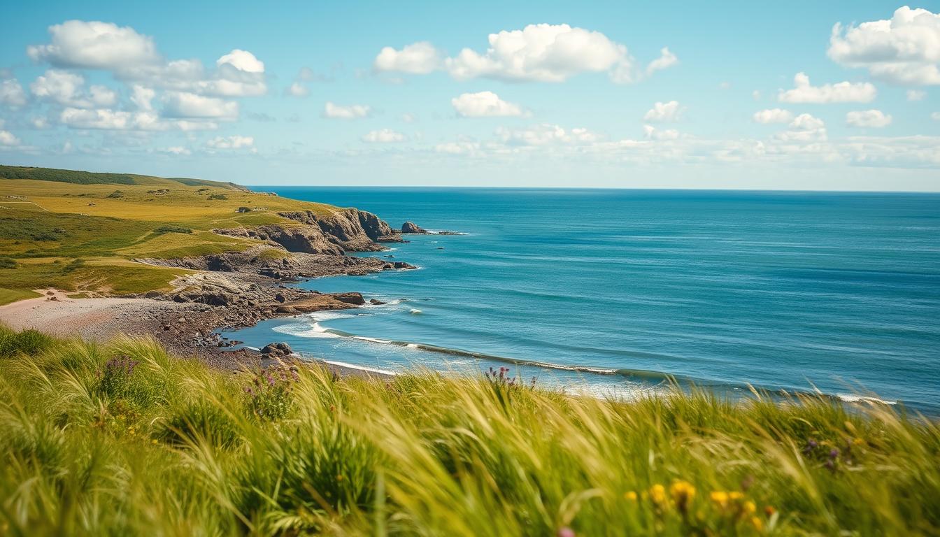 A picturesque view of Öland's nature reserves, showcasing a vibrant landsca...