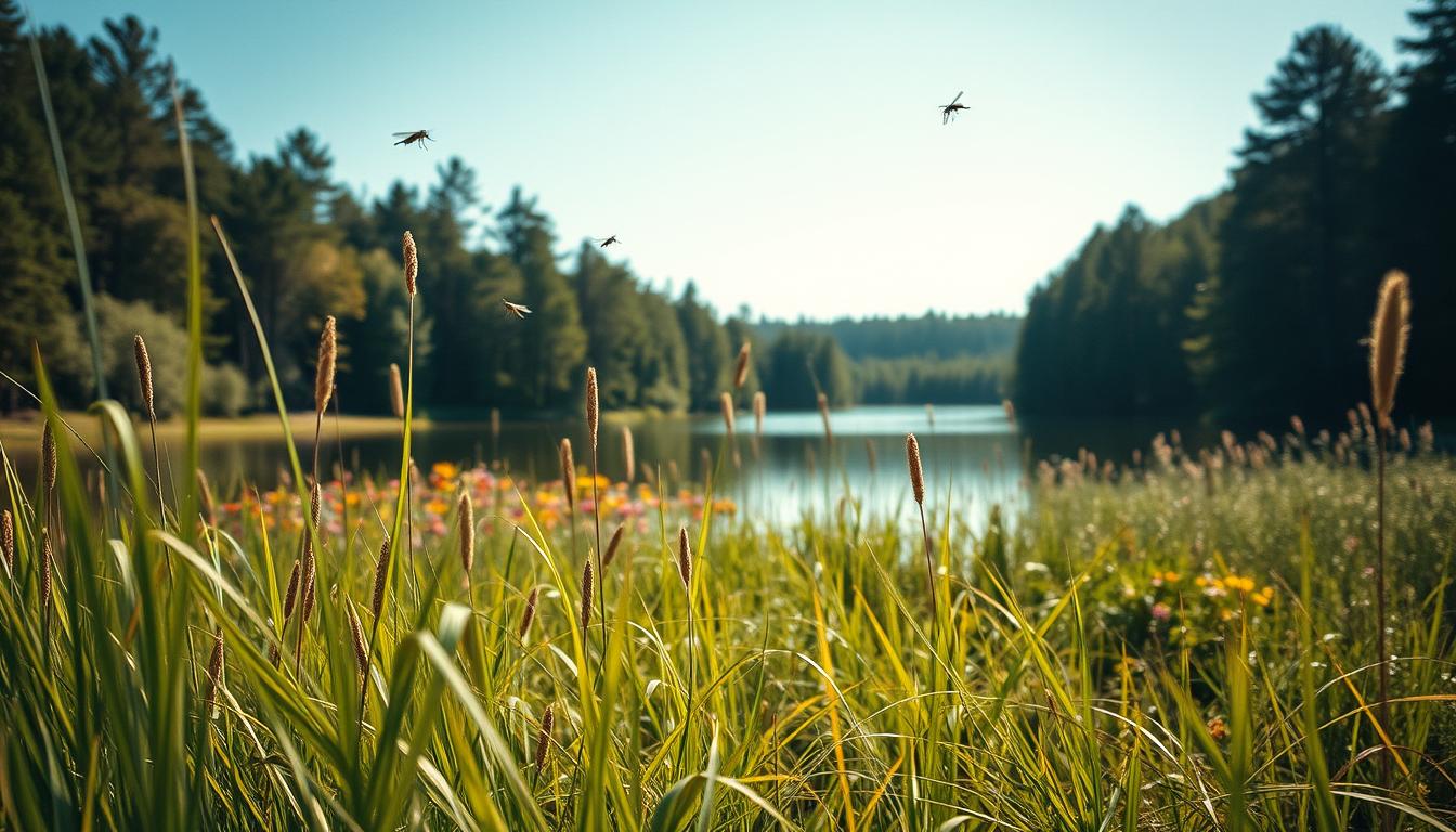 Mückenaktivität im Sommer in Schweden
