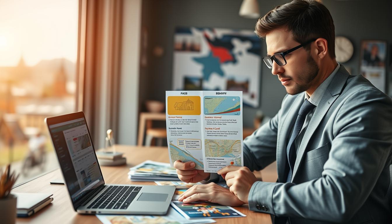 A well-organized workspace featuring a business professional in smart casual att...